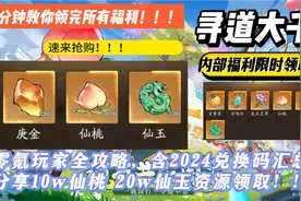 《寻道大千》零氪玩家全攻略，含2024兑换码汇总分享10w仙桃 20w视频封面