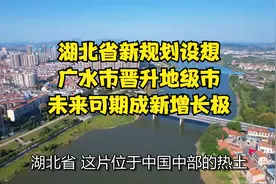 湖北省新规划设想：广水市晋升地级市，未来可期成新增长极