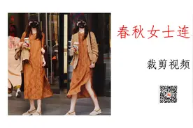 素衣彼时2879款春秋女士连衣裙裁剪视频教程，手工diy素衣纸样视频封面