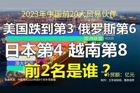 中国前20大外贸伙伴：美国跌到第3，俄罗斯第6，越南第8，日本呢?视频封面