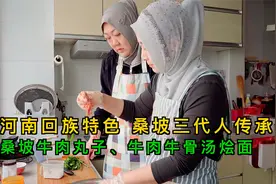 河南回族特色美食，桑坡三代人传承，炸丸子、牛肉牛骨汤烩面视频封面