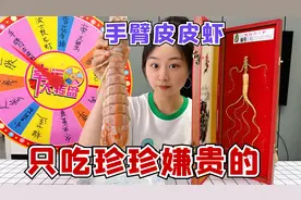 挑战一天只吃珍珍嫌贵的食物，转到什么吃什么，喜提帝王蟹！视频封面
