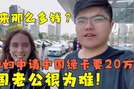 洋媳妇申请中国绿卡需要200000元，中国老公很为难：这钱要先买房视频封面