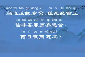 鸟飞反故乡兮，狐死必首丘。--屈原《九章·哀郢》视频封面