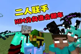 我的世界：3种HIM分身，加强后剑盾双雄能打赢谁？视频封面