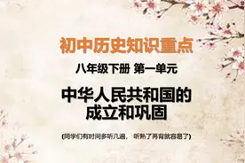 初中历史知识重点—八年级下册第一单元视频封面