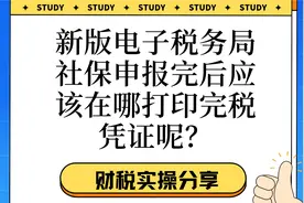 新版电子税务局社保申报完后应该在哪打印完税凭证呢？视频封面