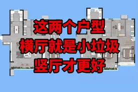 这样的两种户型对比，横厅户型就是“小垃圾”！竖厅才更好更经典视频封面
