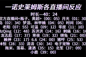 一诺史莱姆斯各直播间反应视频封面