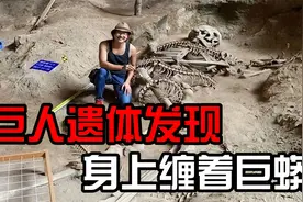泰国惊现神秘巨人遗骸，身上还缠着巨蟒？真相究竟是什么。视频封面