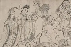 唐 · 吴道子《送子天王图》（宋摹)长卷传世名画之一图片