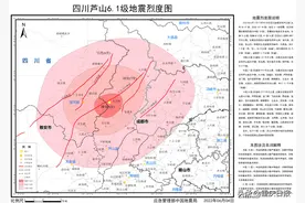 中国地震局发布四川芦山6.1级地震烈度图图片