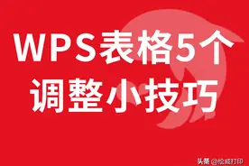 WPS5个调整表格小技巧，提高工作效率不加班图片