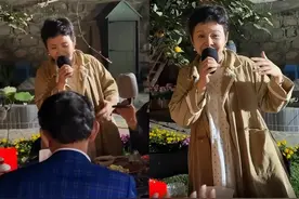 60岁董文华饭桌上高歌！气质突出双下巴抢镜，皮肤白嫩似少女图片