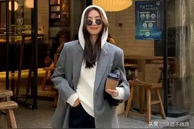 今年穿西装流行混搭“卫衣”，时髦保暖还遮肉，配裤子裙子都好看图片
