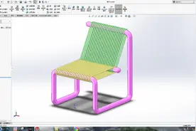 用SolidWorks画一把皮筋椅子图片