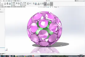 用SolidWorks画一个基于五边形十二面体的吸盘球图片