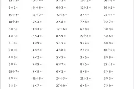 二年级数学“乘除法”训练题，共1000道！建议家长替孩子保存一份图片