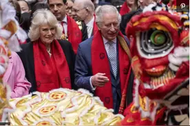 查尔斯携卡米拉到伦敦唐人街庆祝虎年，入乡随俗完成醒狮仪式图片