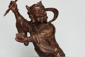 明代的铜髹金魁星点斗赏析图片