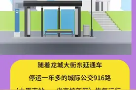 停运一年的城际公交916路恢复运行图片