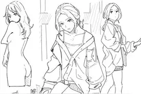 【绘画参考】女朋友/女性的多场景动态姿势参考（动态速写素材）图片