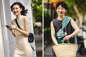被上海街拍惊艳到了！“裙子+运动鞋”搭配时髦又有女人味，真美图片