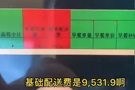 外卖小哥月跑1927单赚9000元：当你觉得生活太累，看看这张工资条图片