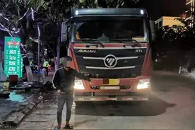 一男子无证驾驶大货车，交警及时查处并重罚图片