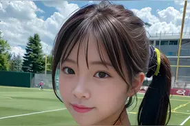 运动场上的女孩图片