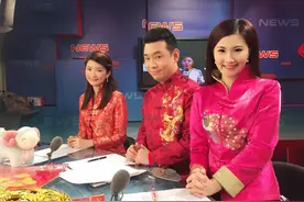 41岁的广东台主持人梁宇，与李静雯同时出道，妻子云菲也是主持人图片