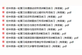 上海初中英语复习专题专项练习和讲解图片