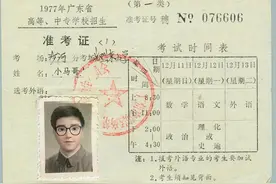 我保存一张1977年的高考准考证图片