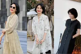 建议50+女人，出门再懒也别穿奶奶装，学这位妈妈优雅高级的穿搭图片