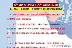 七年级历史掌握这些核心考点和答题话术，才能不丢分，少丢分图片