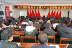 杨琦玮在西靖镇宣讲党的十九届六中全会精神图片