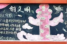义马市一中开展喜迎二十大创文明校园黑板报展评活动图片