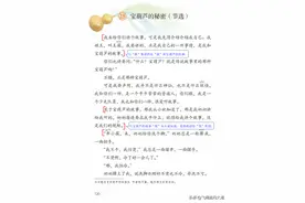 小学四年级下语文25课《宝葫芦的秘密》课堂笔记、练习题及阅读题图片