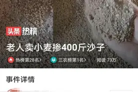 鱼目混珠，河南周口一老人在2000斤小麦中掺了400斤砂子图片