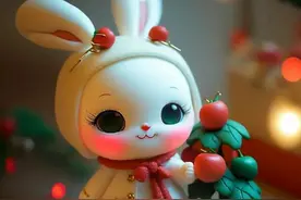 戴眼镜的小兔子图片