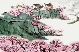 水墨画—烟雨江南水乡图片