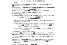 高中生物：学业水平考试知识点大全（直接打印）图片