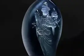 一尊可传世翡翠虚空藏菩萨的定制分享，作品晶莹剔透，完美之极图片