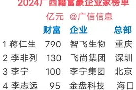 2024广西籍4大富豪企业家，来自桂林梧州柳州南宁图片