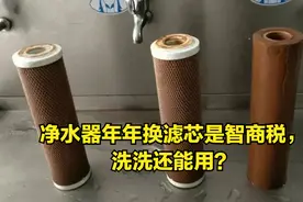 净水器年年换滤芯是智商税，洗洗还能用？过来人谈真相，别被骗了图片