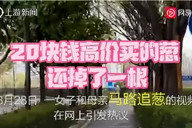 上海母女掉1根葱被捡走，追2公里讨回，当事人：葱太贵图片