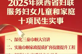2025年陕西妇联十项民生实事发布！图片
