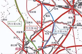 新建兰渝高铁线路走向方案研究图片