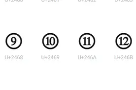 带圆圈数字符号图片