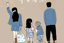 亲子插画丨全家福组合图片